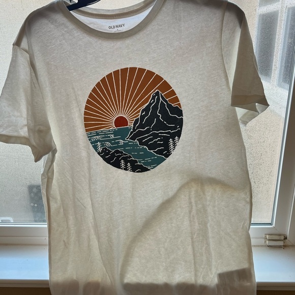 Old Navy Soft-Washed T-Shirt in Cream - Picture 1 of 3